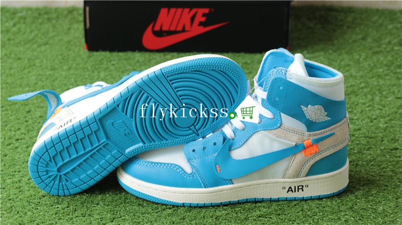 Off White x Nike Air Jordan 1 UNC Powder Blue GS